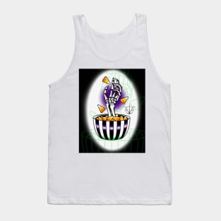 Spooky scary skeleton hand Tank Top